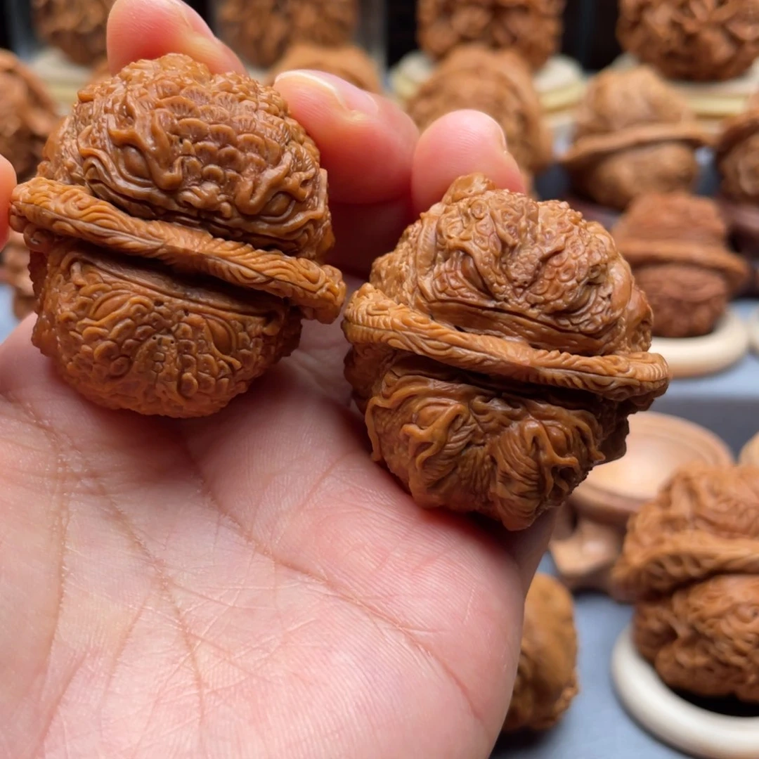 手串/手链核桃S****杨龙蝉蛇蝉蛤蟆头核桃雕刻