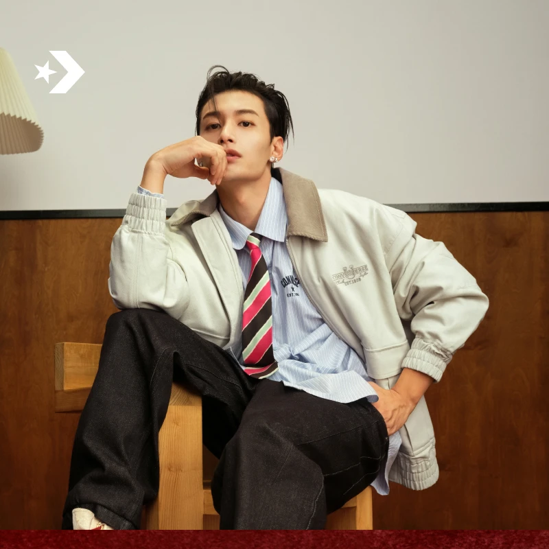 【马年起飞系列】匡威新品新年刺绣翻领夹克男外套CONVERSE MCJ394