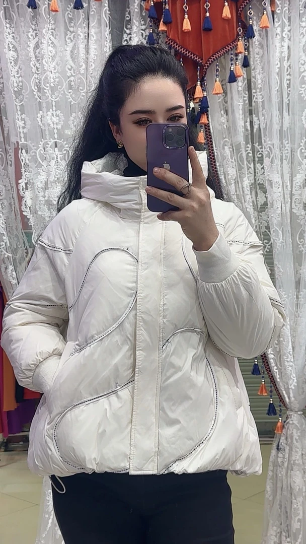 宽松型短款女薄款棉服休闲面包服网红潮流秋冬连帽运动立领