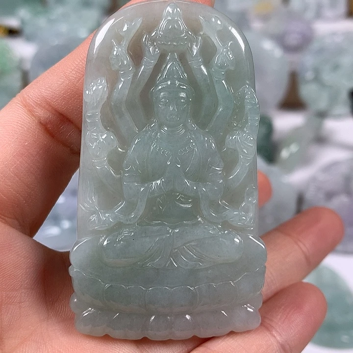 颈饰未镶嵌翡翠千手观音福利