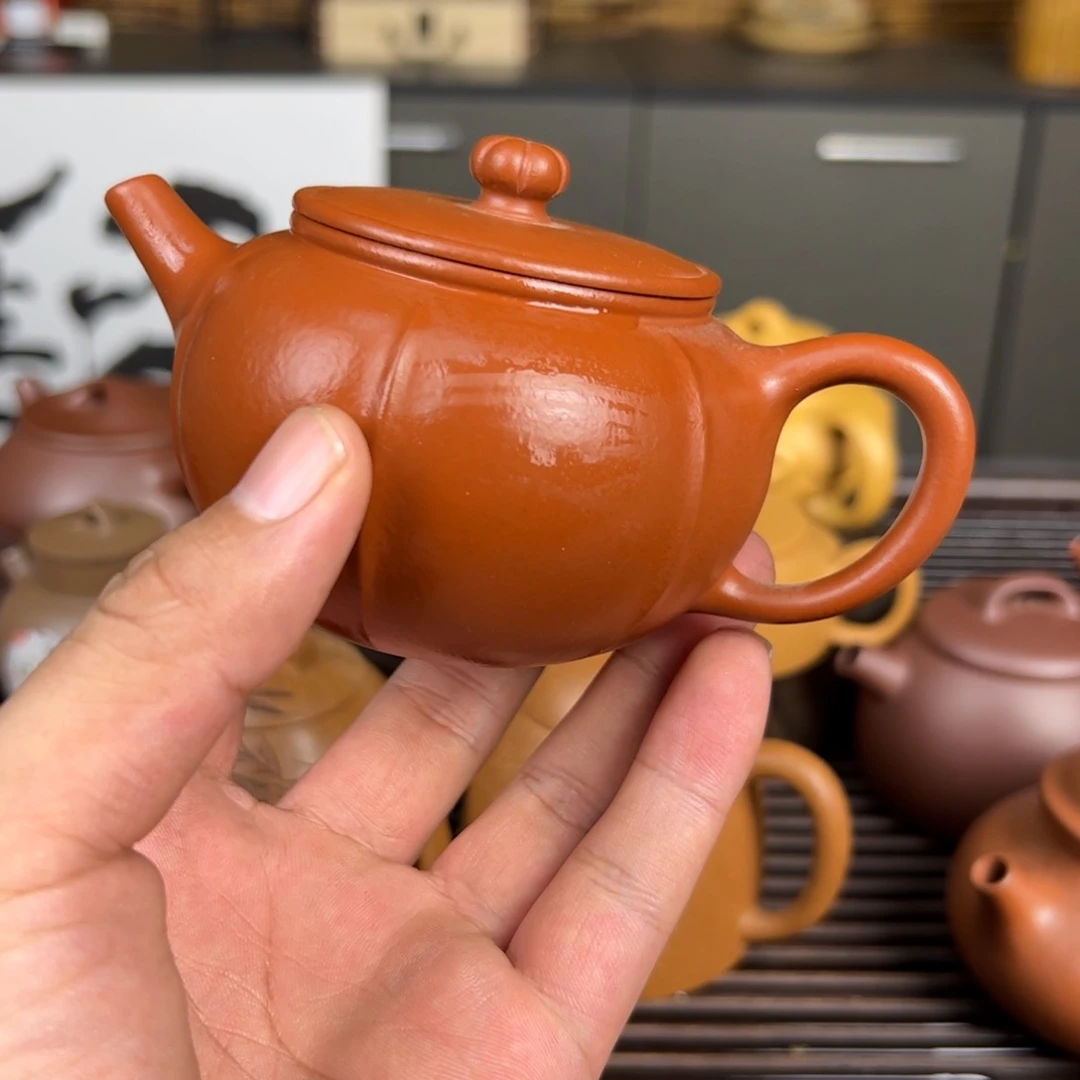 茶壶紫砂半手工朱泥作品