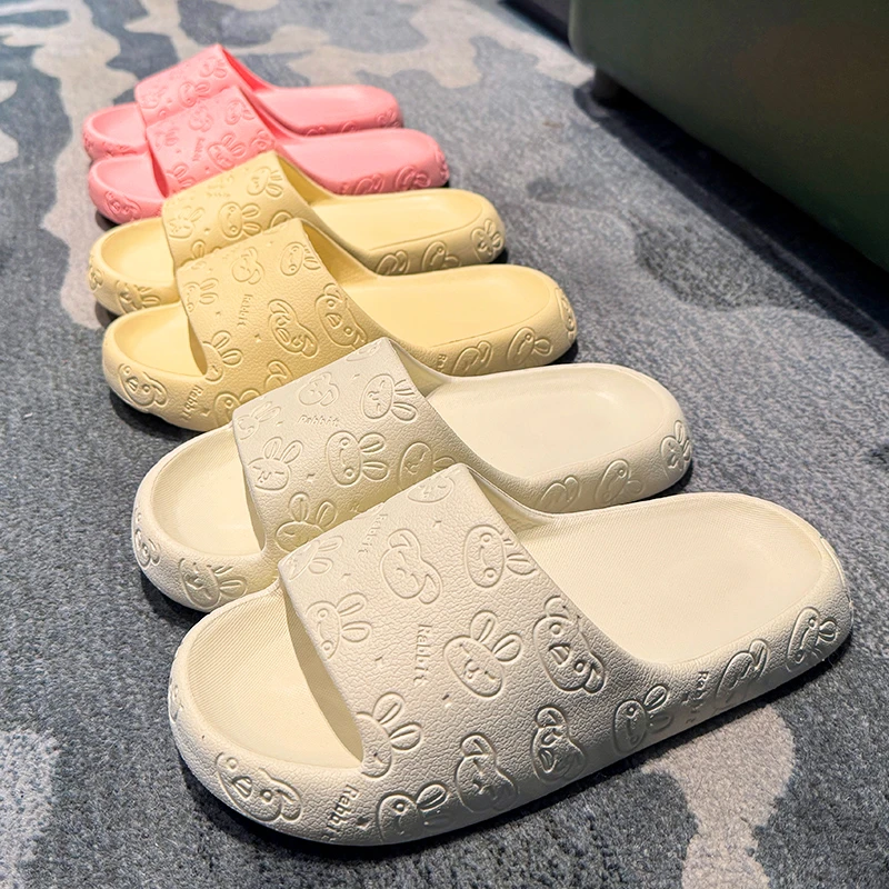 路拉迪新款情侣拖鞋厚底防滑可爱居家浴室轻便洗澡凉拖鞋男女