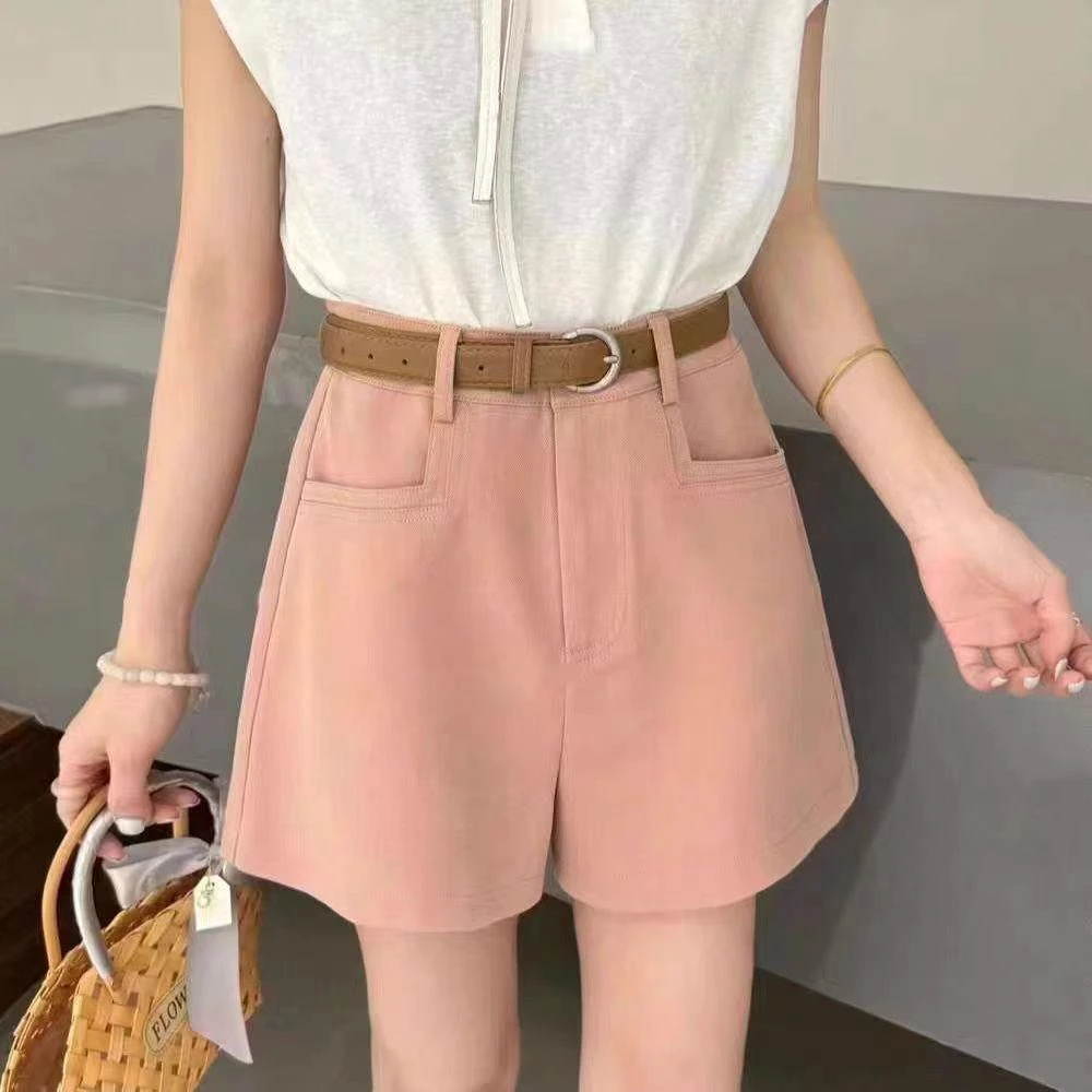 （柚子同款）YQS夏季水洗软牛仔短裤2206