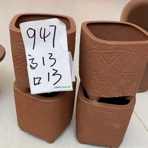 粗陶红陶绿植花盆947