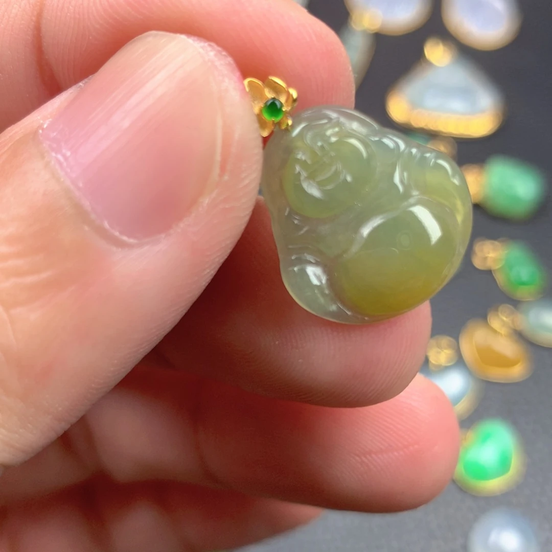 【闪购商品】颈饰18K金镶嵌翡翠翡翠