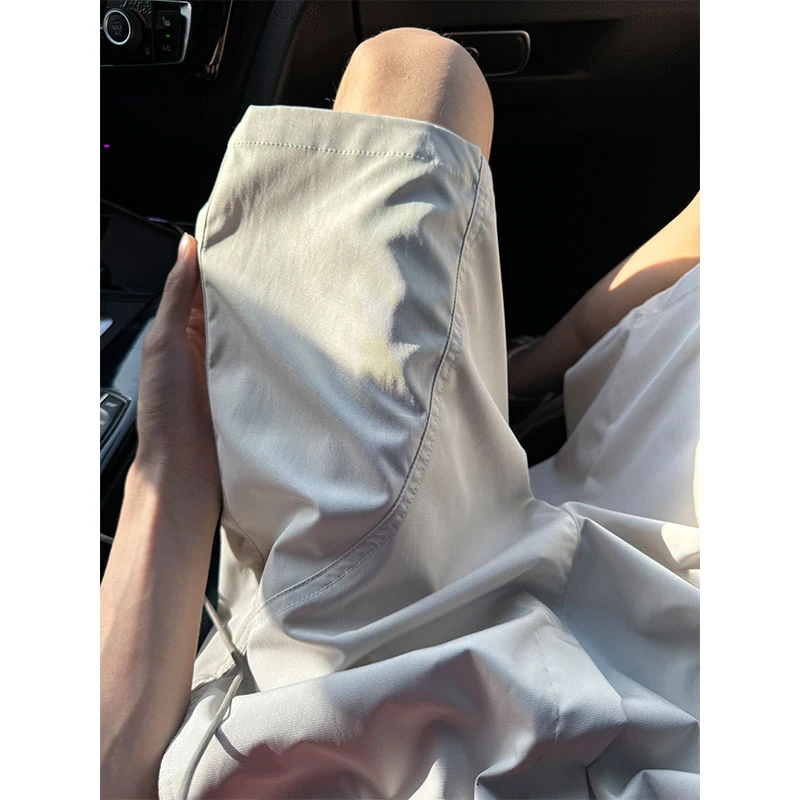 美式速干拼接运动短裤男款夏季不过膝四分裤子显腿长户外休闲半裤