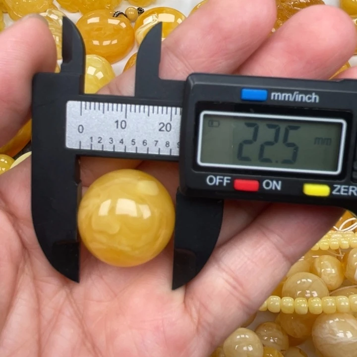 裸石蜜蜡未镶嵌蜜蜡圆珠