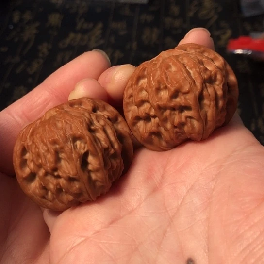 陈***安把件文玩核桃磨盘43mm