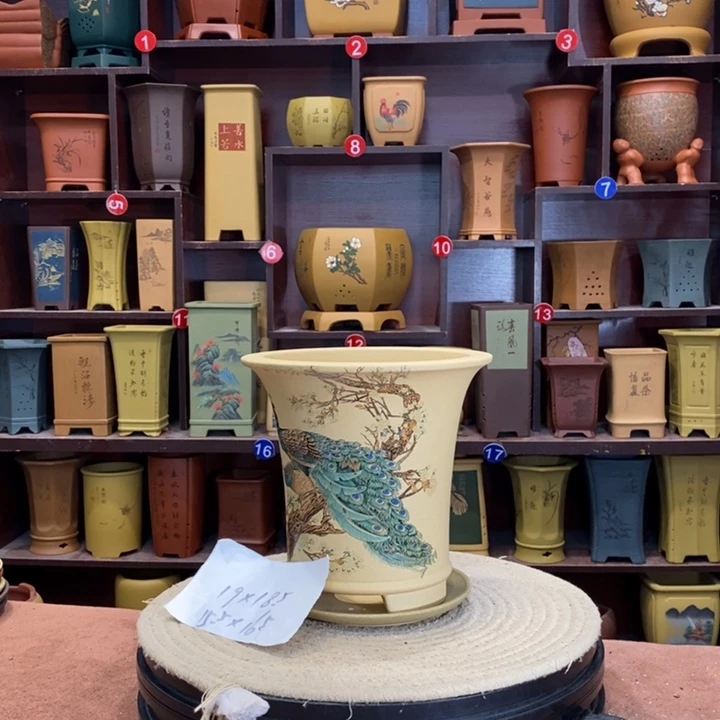 紫砂花盆紫砂花盆