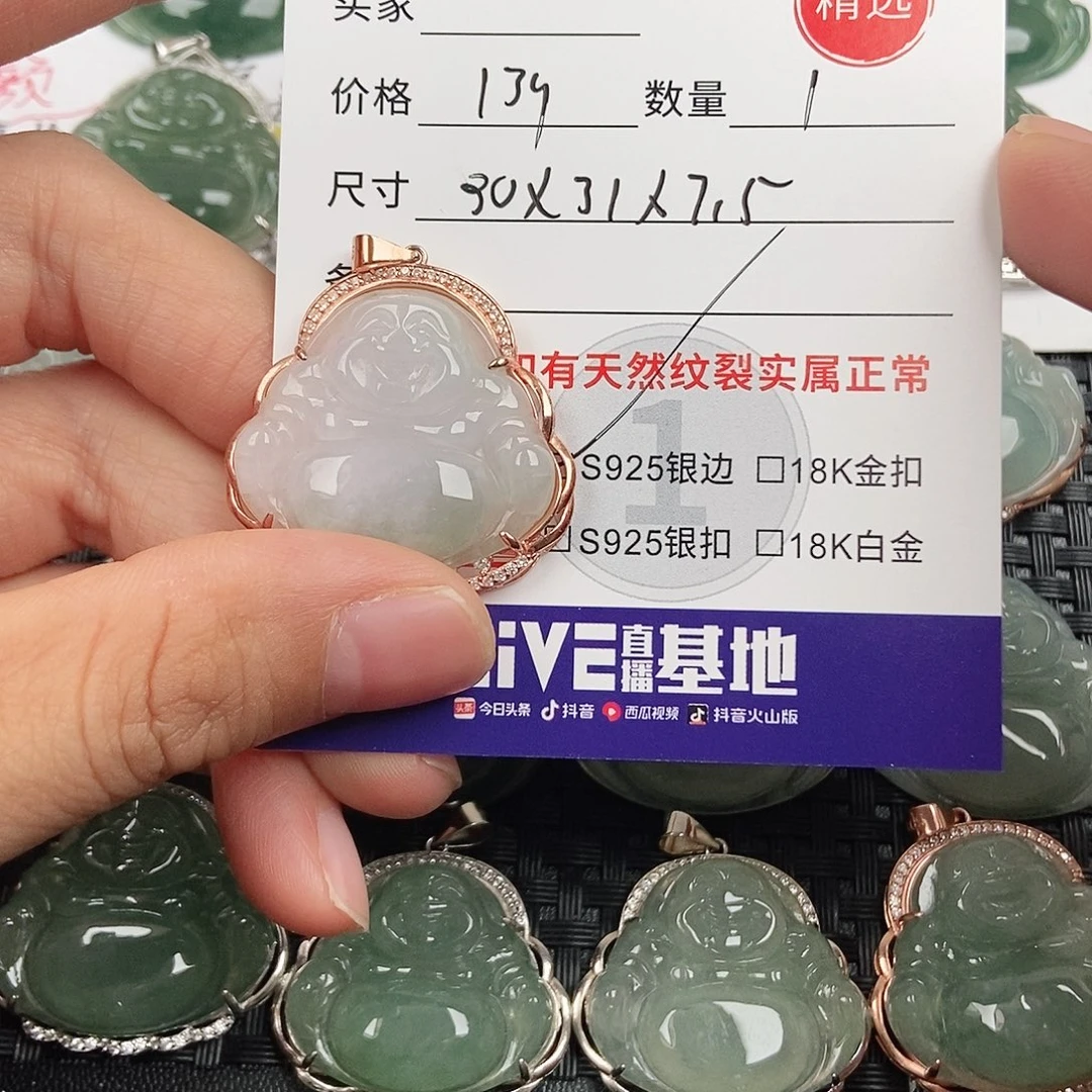 翡翠银S925镶嵌颈饰