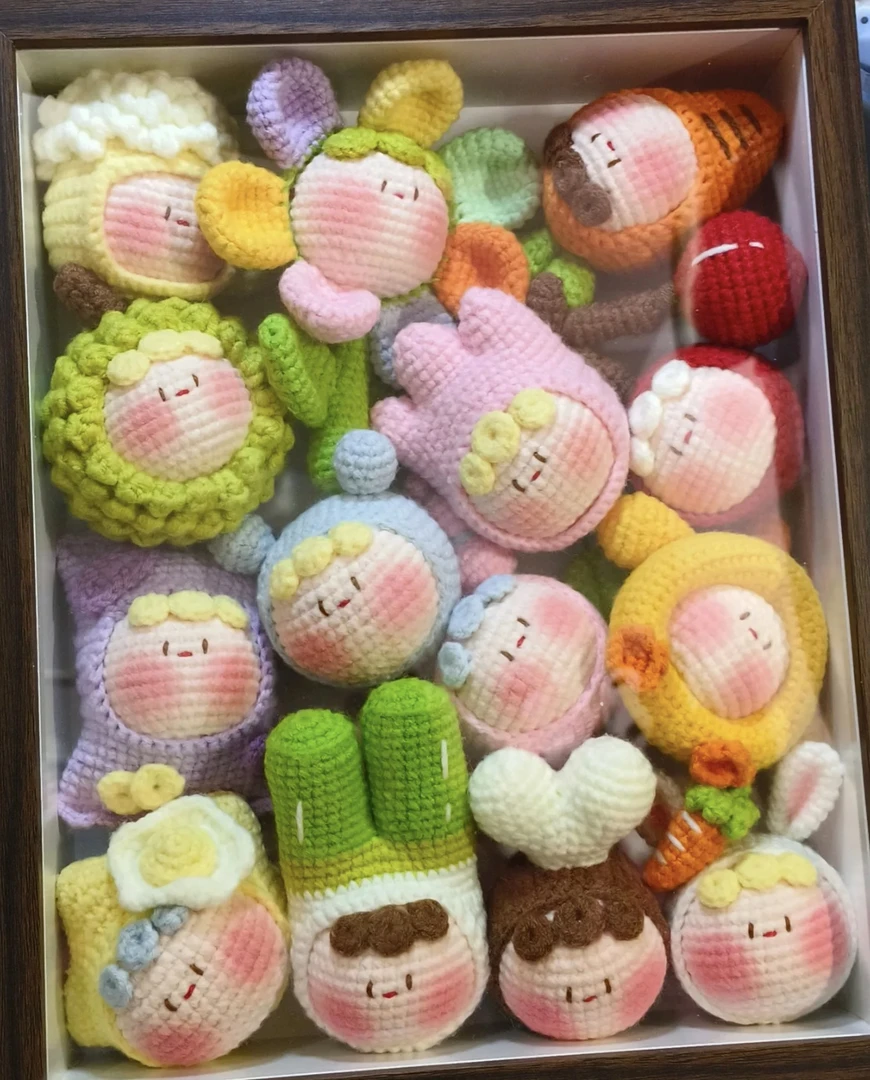 diy团子手工钩织混线团子玩偶萌趣可爱摆件