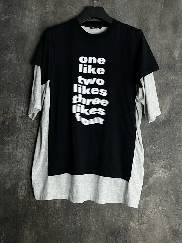 全新未使用 Balenciaga/巴黎世家 S码*1/幻影字母logo短袖/03864