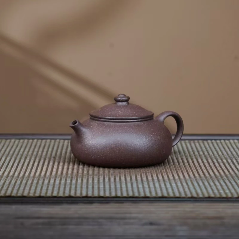 XJ 粗砂天青【寒江】宜兴黄龙山原矿手工紫砂壶