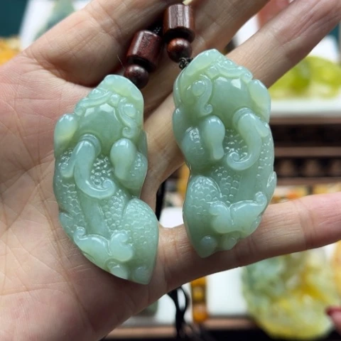 岫玉挂件未镶嵌挂件