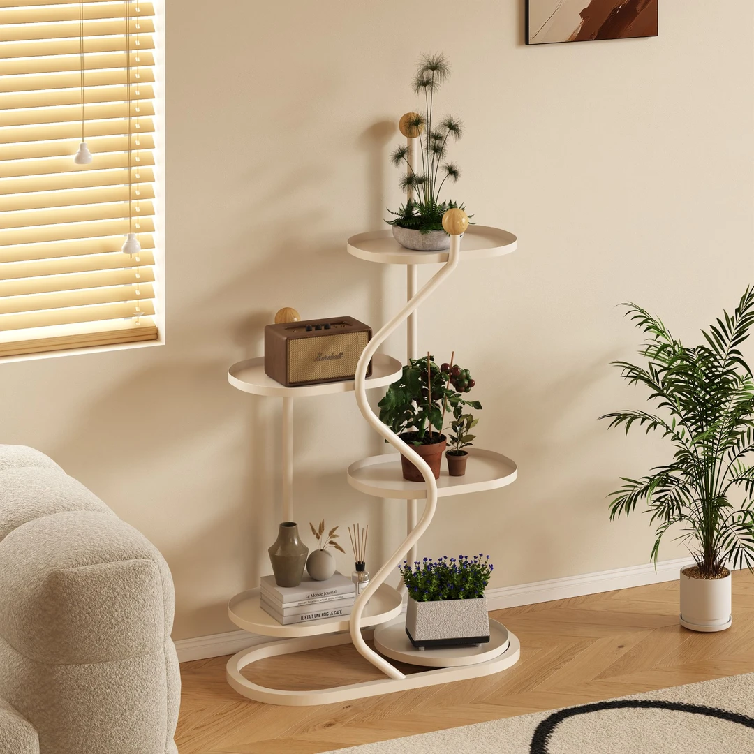 意式花架子客厅落地式阳台多层轻奢室内绿萝置物架家用植物装饰架