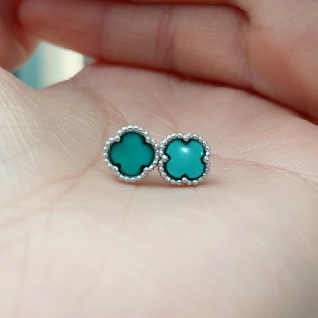 绿松石戒指银S925镶嵌