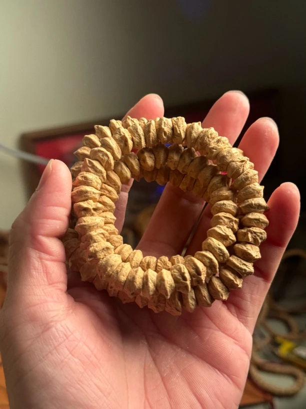 柏香籽白牙横打斜切108尺寸11左右长串