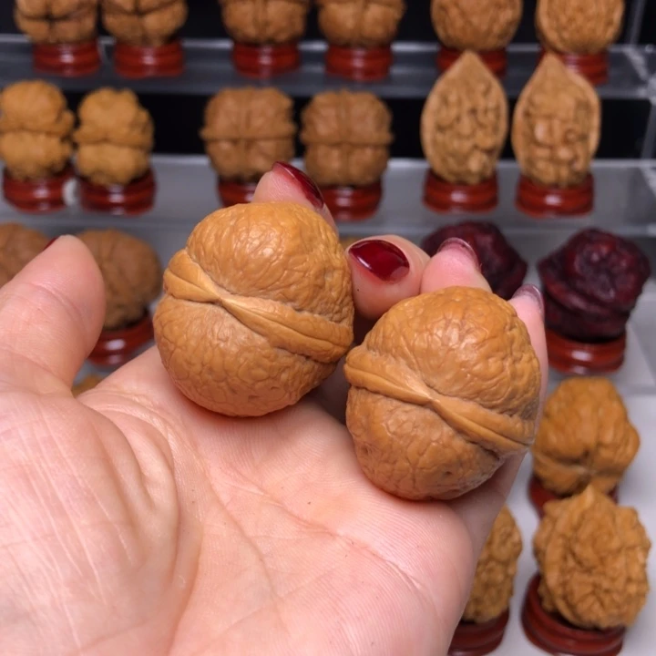 文玩核桃吊坠2仙鹤顶