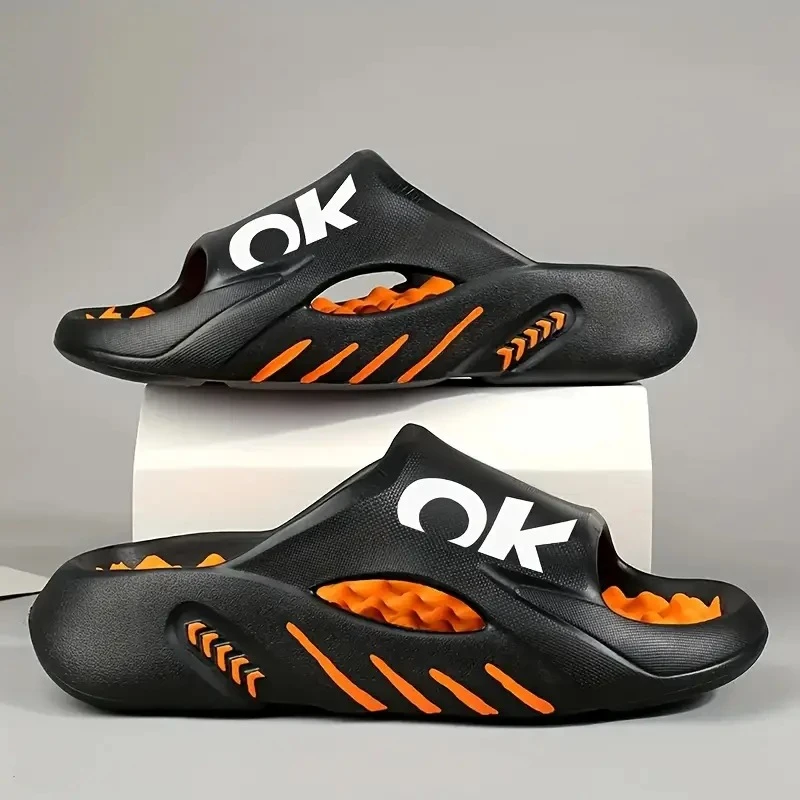 夏季按摩拖鞋男款2025年爆款新款厚底防滑三色可选外穿百搭沙滩拖