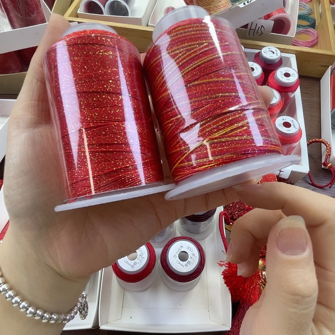 聚酯纤维6股50克星空马上暴富加国旗红