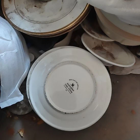 瓷发十个碟子，口径16
