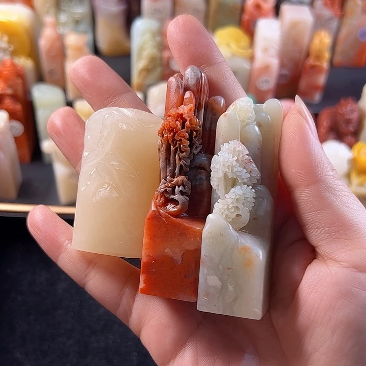 老挝石印石@****猫手工定制设计风格