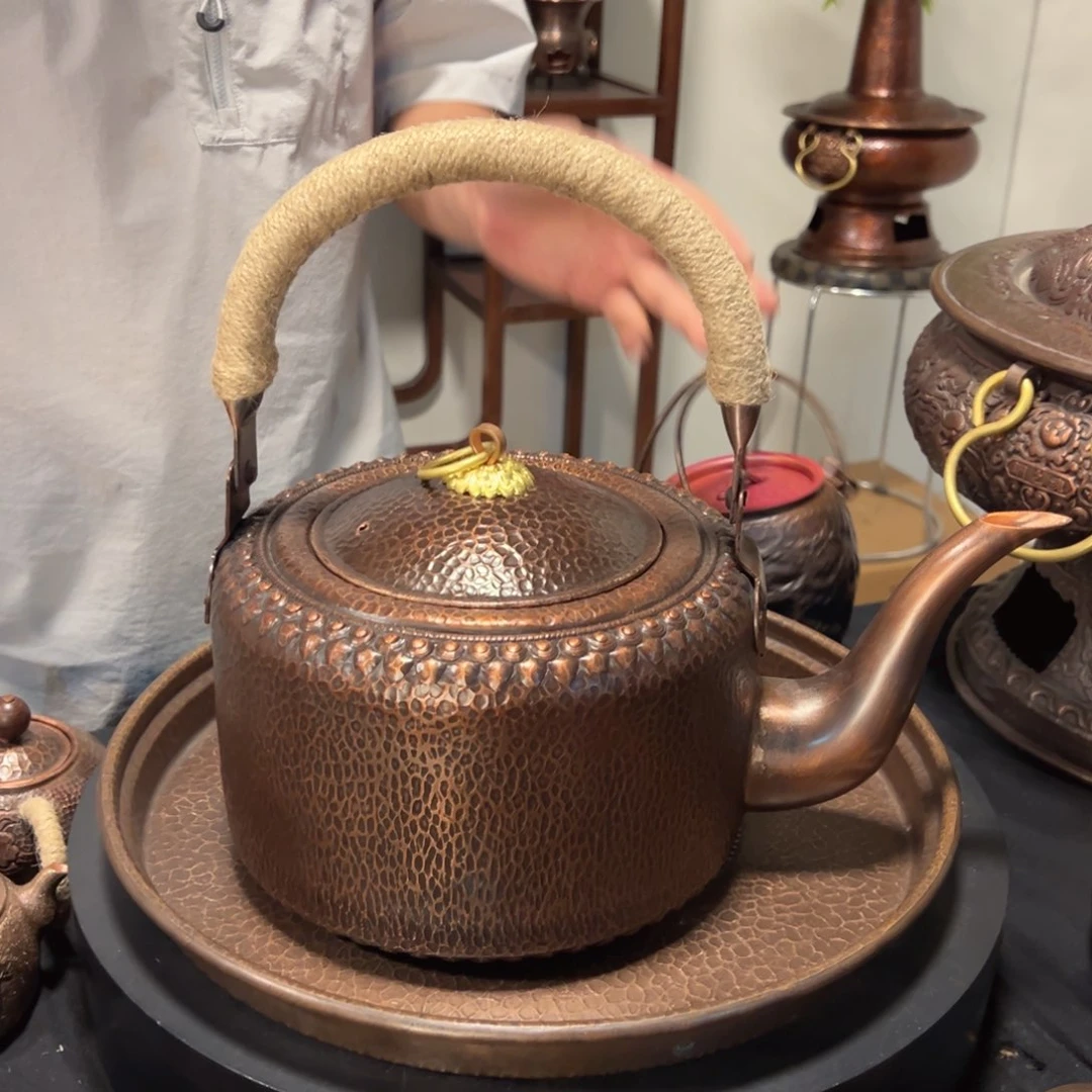 22cm 中号烧水壶 燃气 复古 铜环盖