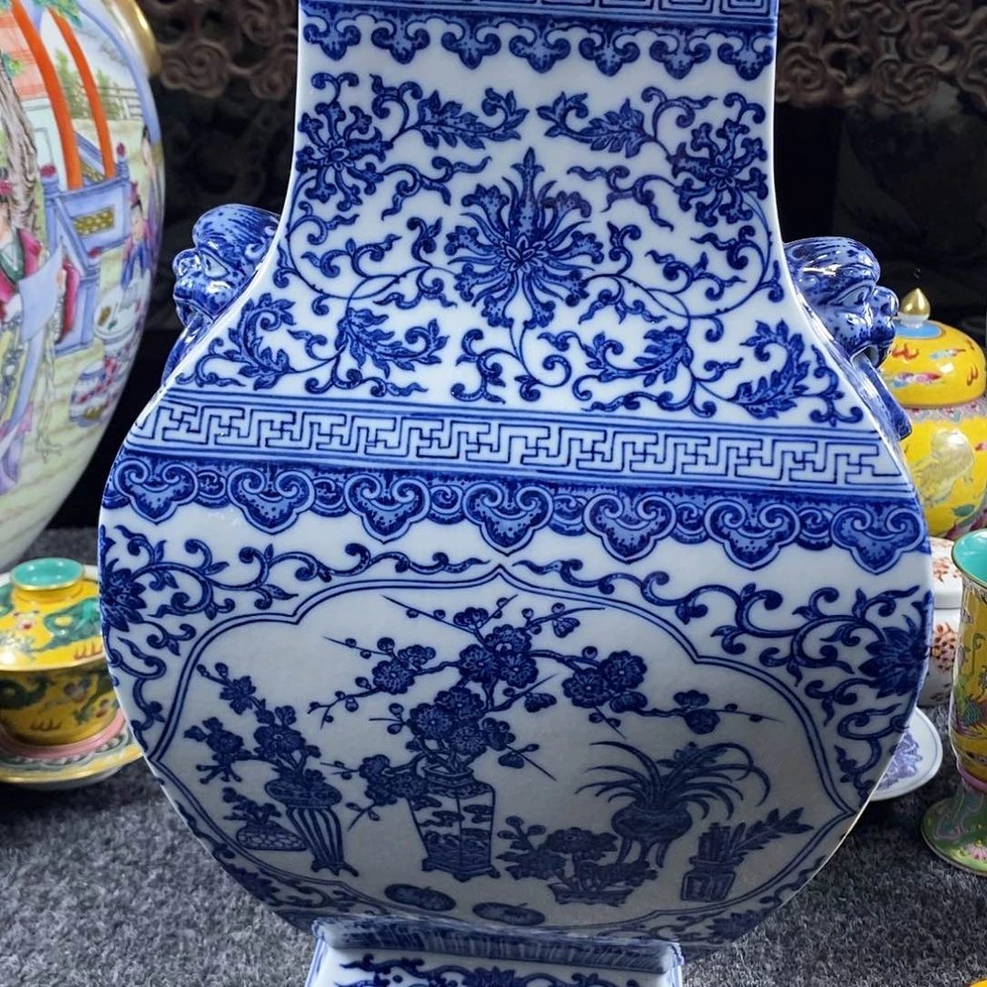 手工手绘陶瓷摆件工艺品帅*