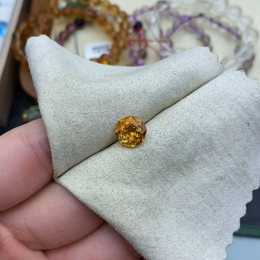 ┆***李黄晶珠宝半成品银S925镶嵌裸石定制