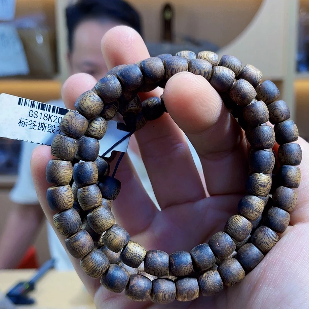 手串沉香棋楠老白棋鼓珠长串0.7/24克多样性发一