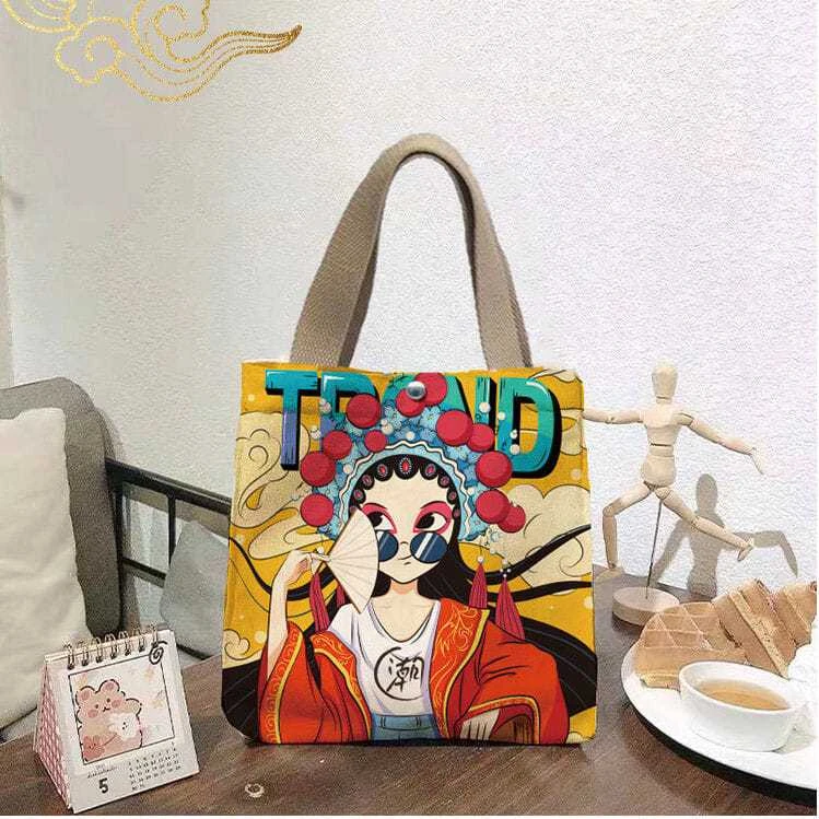 手提袋外出专用零食女款上班族饭盒袋手提包手拎便当包可爱