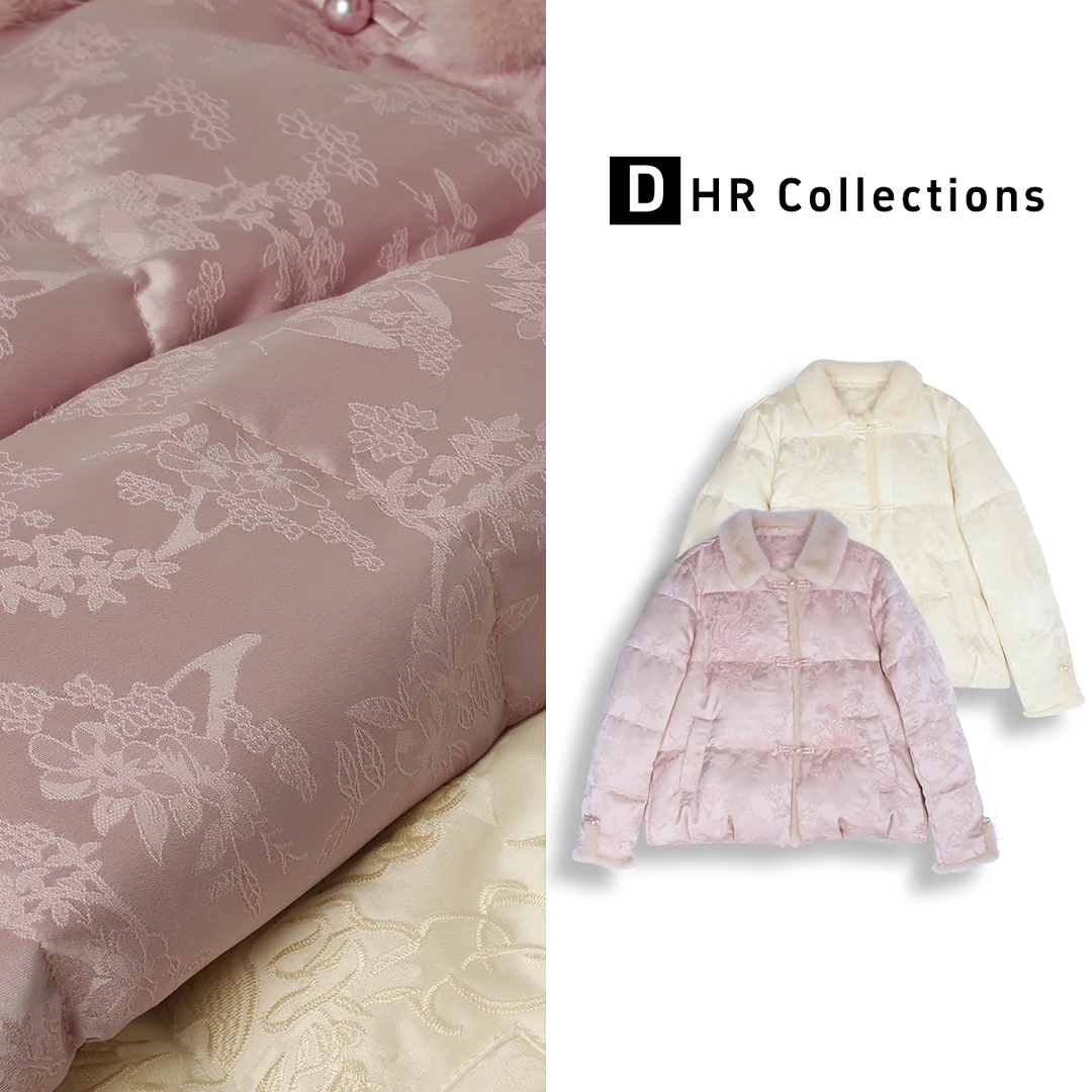 DHR COLLECTTIONS豆豆【倾城】冬季翻领纯色新国风羽绒服外套-D515