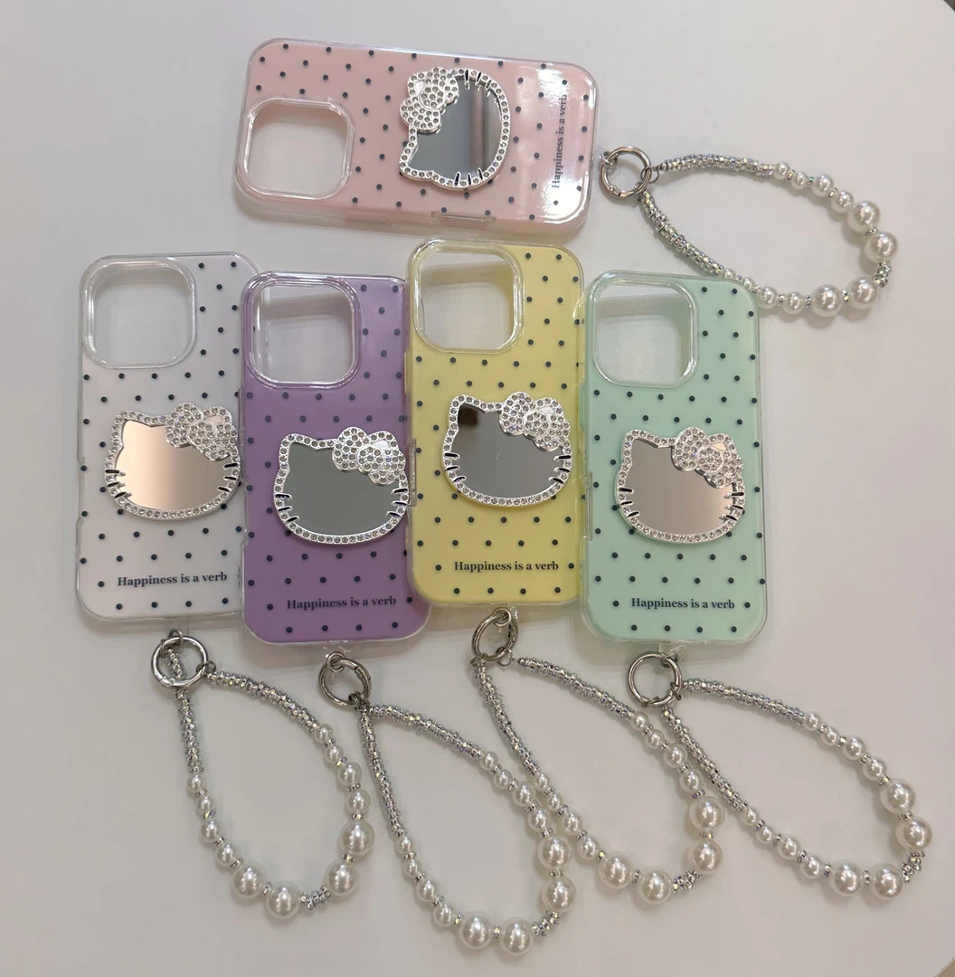 女款KT玻璃镜面适用苹果16Promax手机壳15pro女14plus软13/1211