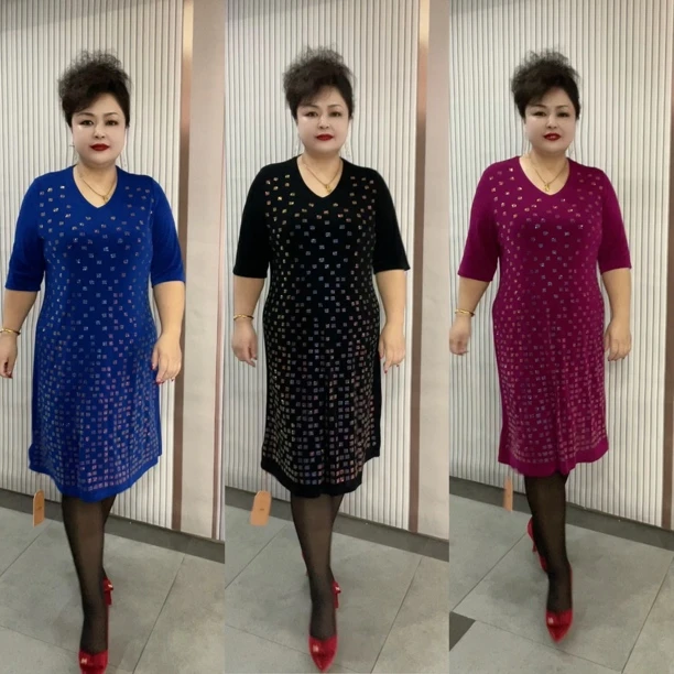 新款时尚钻花连衣裙