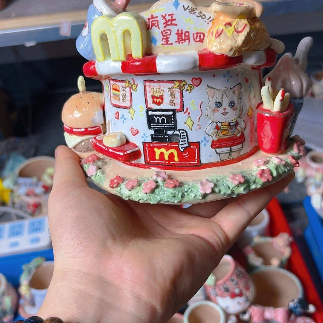 老梧家的手工陶瓷多肉花盆