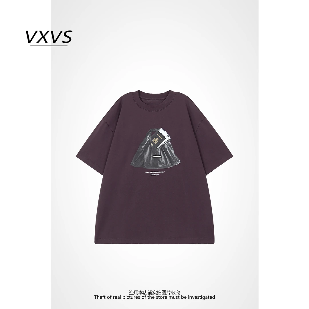 VXVS 【巴黎印花】春夏新款重磅纯棉短袖T恤 187193