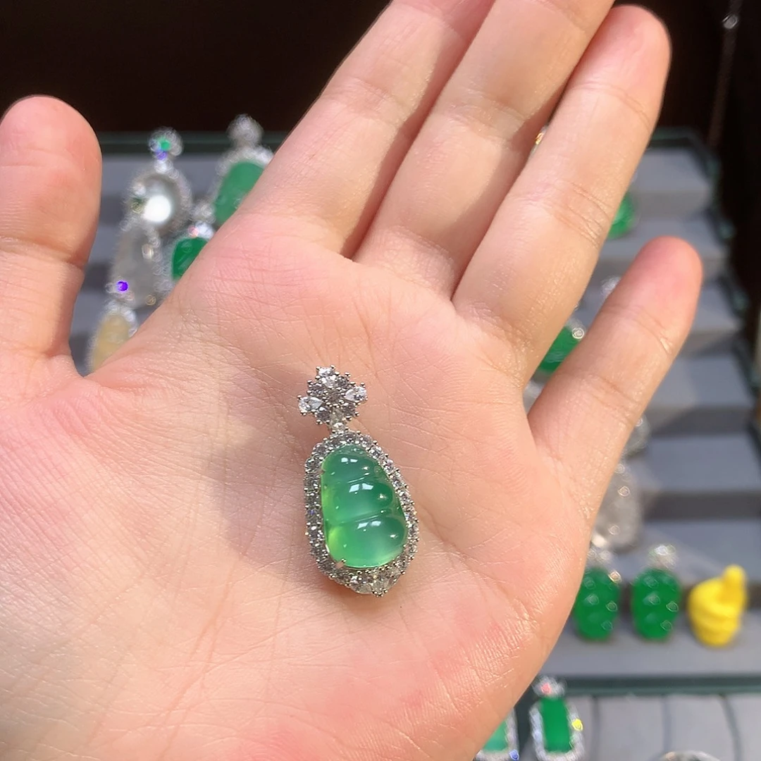 玛瑙/玉髓银S925镶嵌颈饰