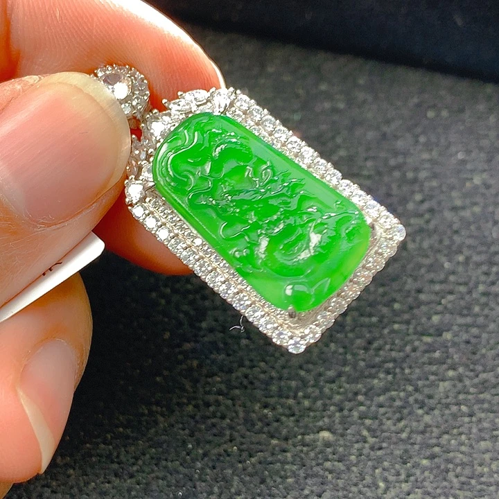 翡翠银S925镶嵌颈饰