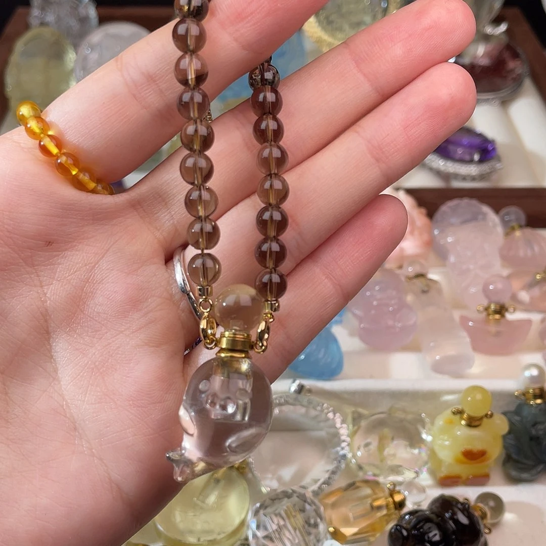 水晶颈饰银S925镶嵌肚****u天然水晶吊坠466