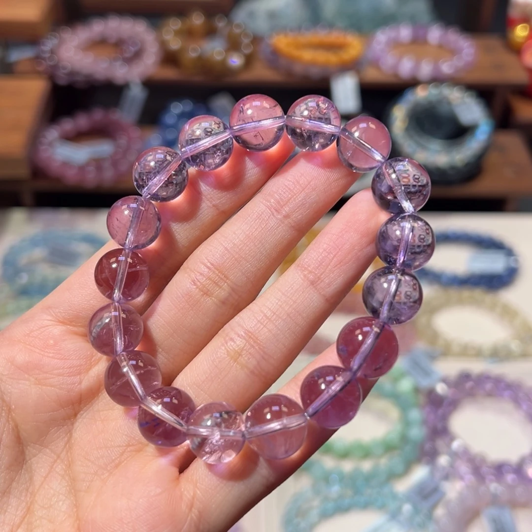 未镶嵌手串水晶11m福利冰种紫阿塞