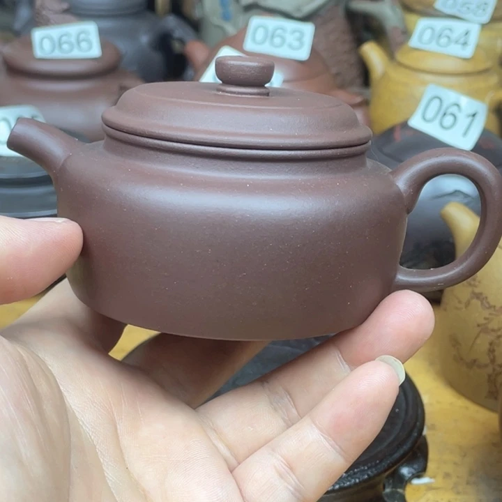 茶壶紫砂紫砂壶紫泥德钟10cc微微瑕
