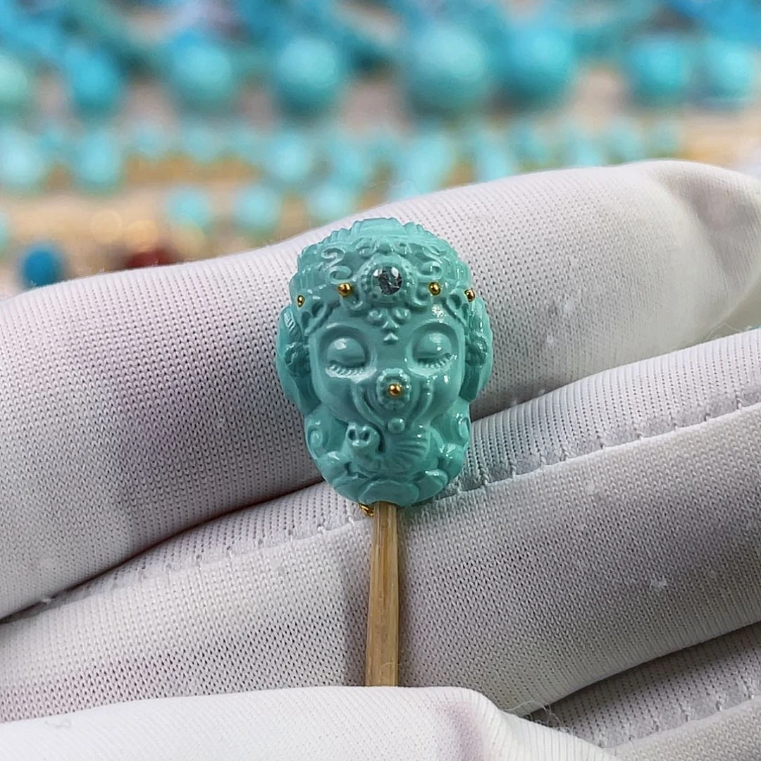 未镶嵌绿松石珠宝奇石