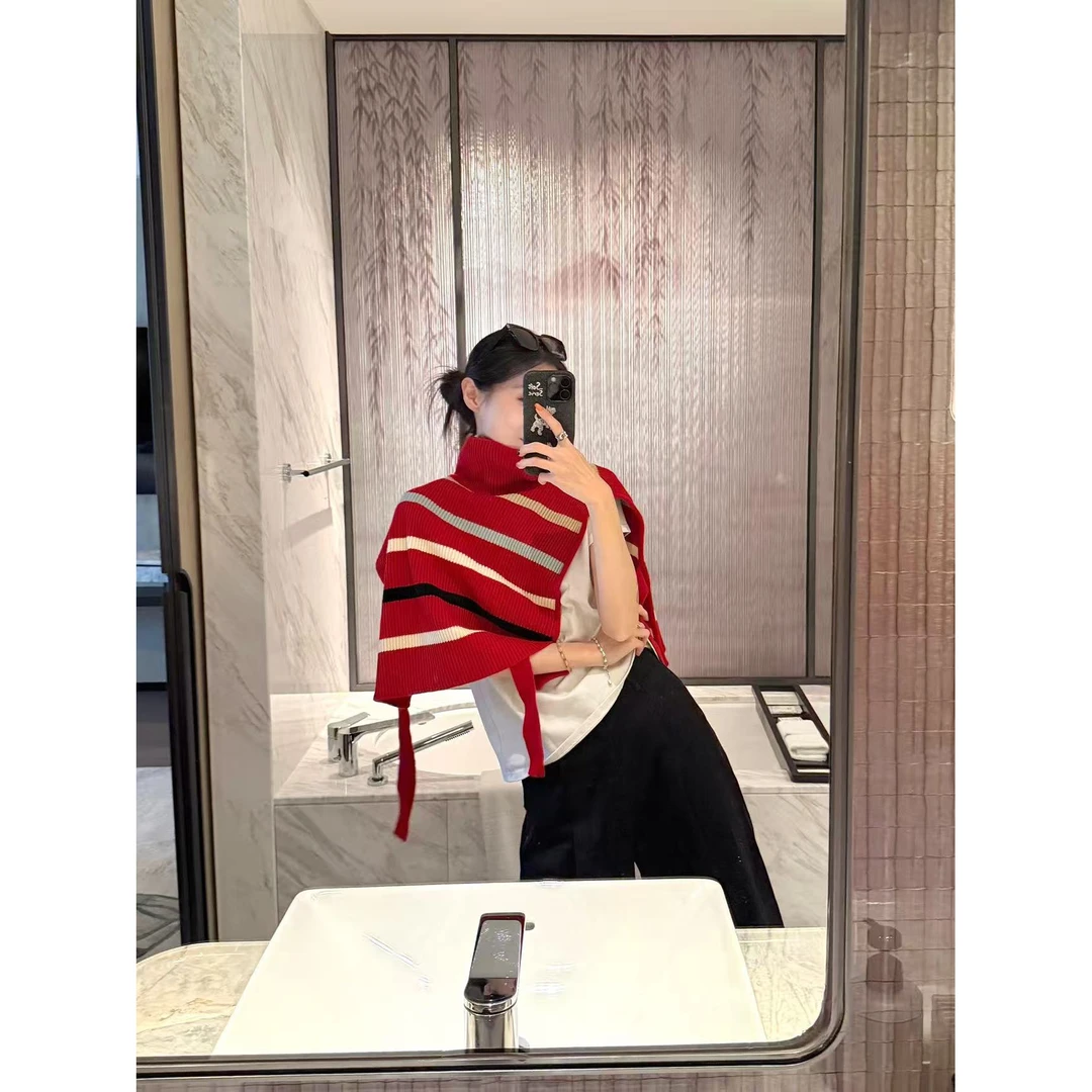 秋冬新款潮牌女时髦撞色叠穿高领马甲显瘦短袖内搭休闲裤子套装