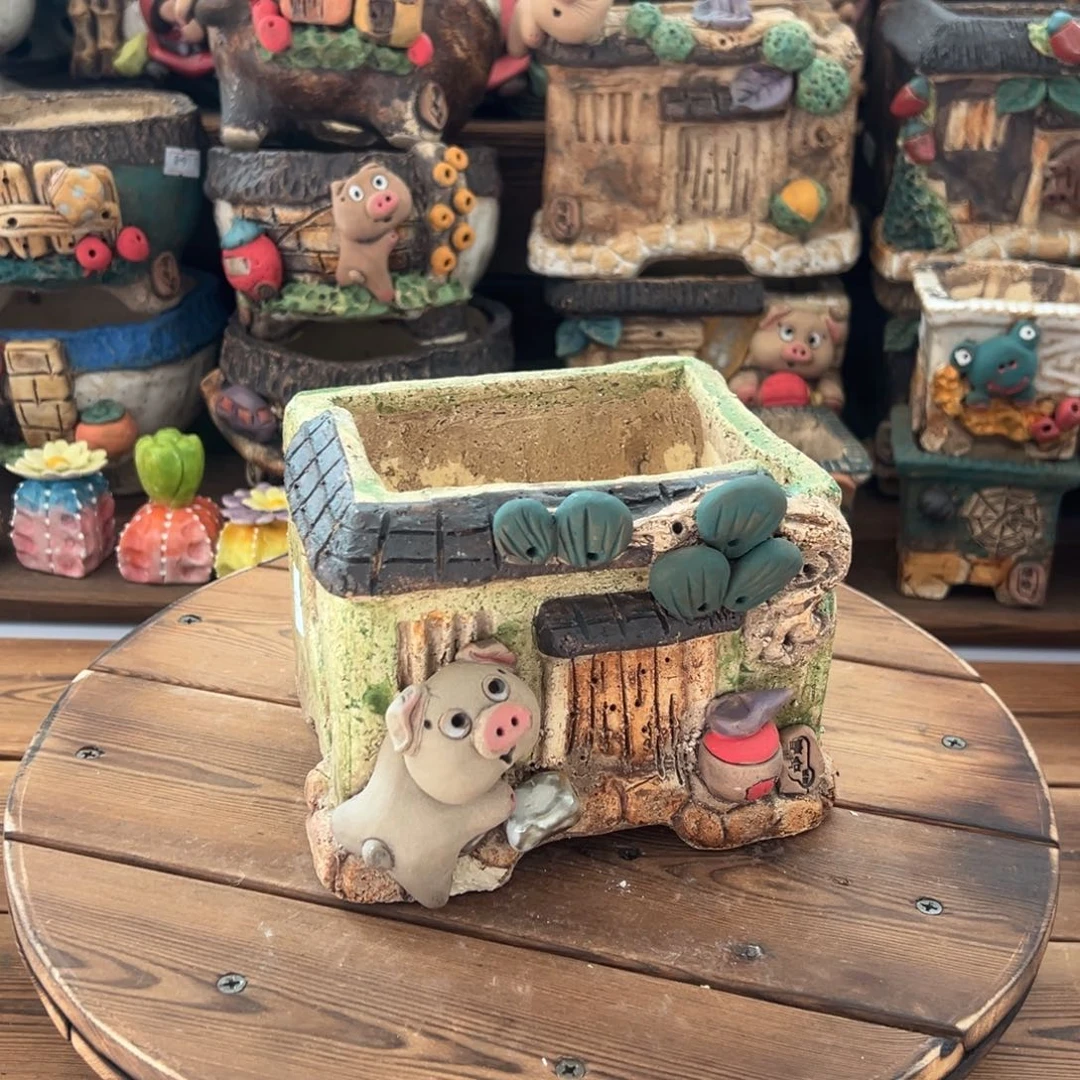 红陶张****?嘻哈多肉花盆微瑕