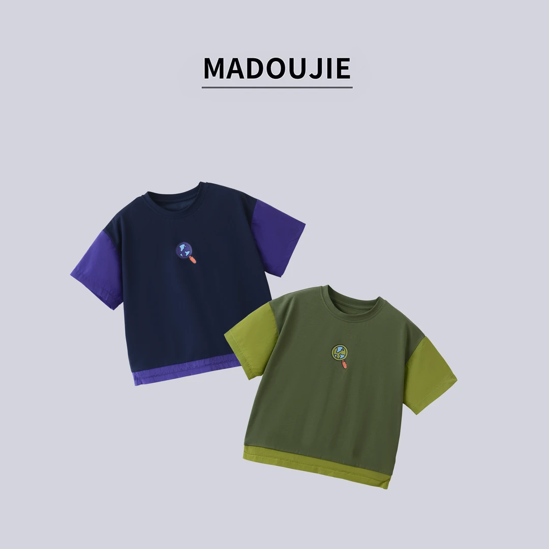 麻豆街【星球T恤】男童女童T恤2025新款运动T恤MD103