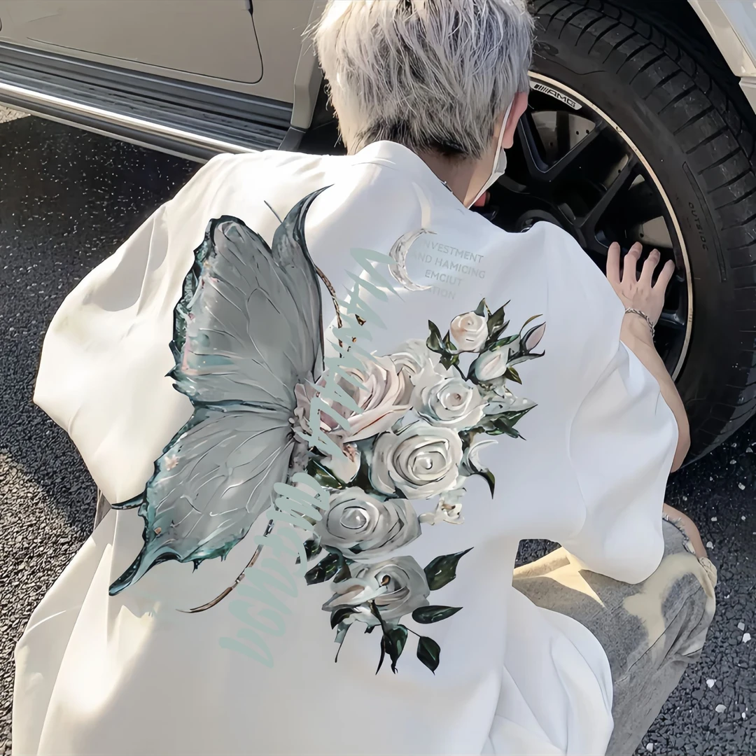 美式重磅潮牌男士短袖t恤男夏季宽松印花潮流ins休闲百搭打底体恤