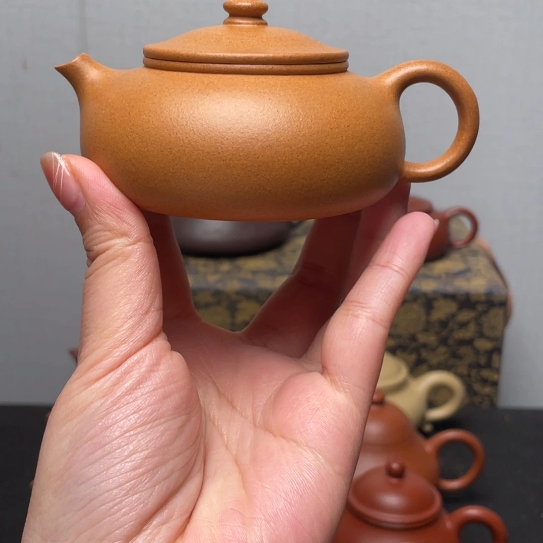 紫砂壶全手工老宕口黄金段