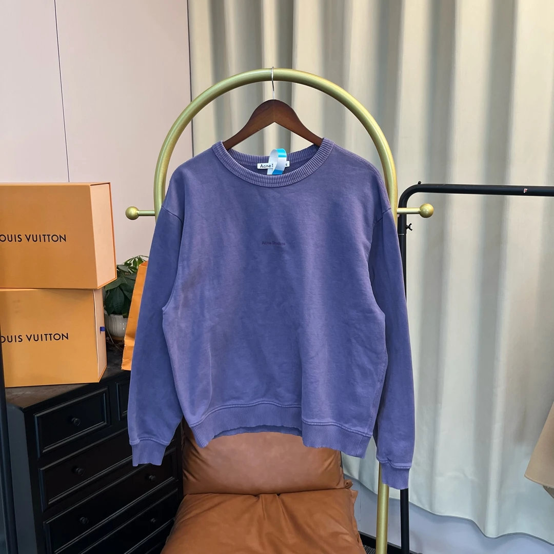 99新 Acne studio 梅芙 紫色小logo卫衣 XXS码