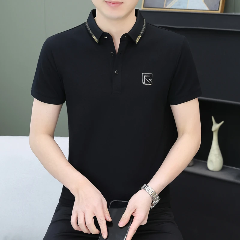 夏季polo男士薄款短袖T恤商务休闲百搭翻领半袖男时尚上衣服韩版
