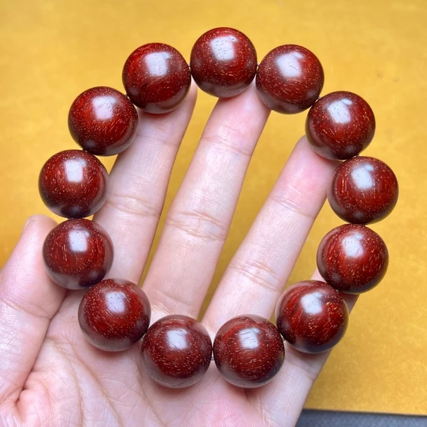 无胶无蜡印度小叶紫檀1.8满鳞星鸡血红泥料天然老料檀香紫檀手串